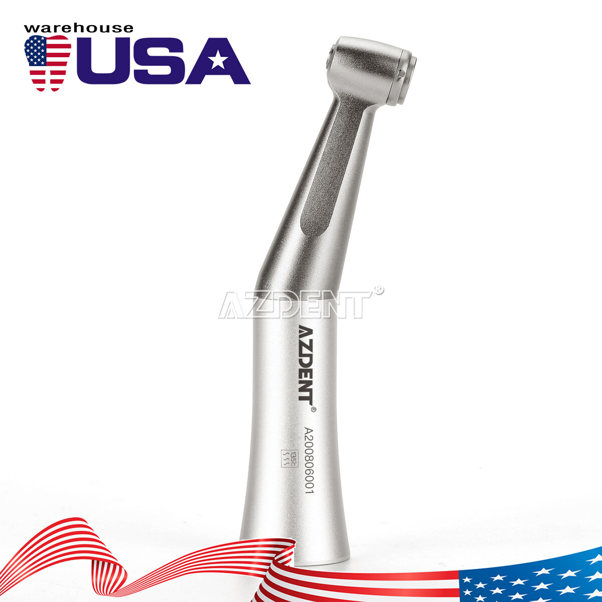 Dental Slow Low Speed Handpiece Push Contra Angle For Friction Grip 1.6mm Bur
