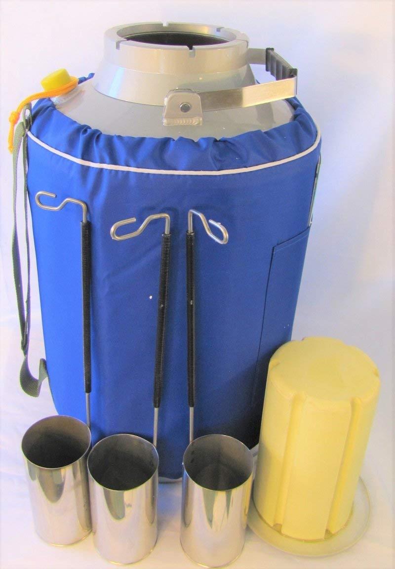 30L Liquid Nitrogen LN2 Storage Tank Container Cryo Dewar Wide Mouth 5″ Neck New
