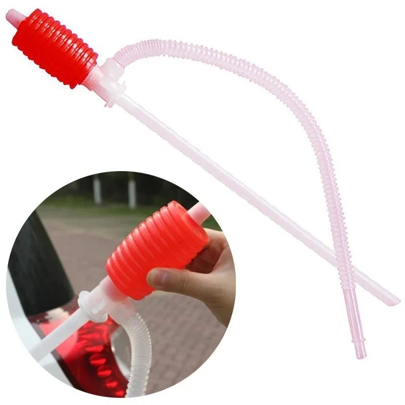Universal Car Siphon Pump Liquid Gas Fuel Oil Water Hose Transfer Manual Sucker