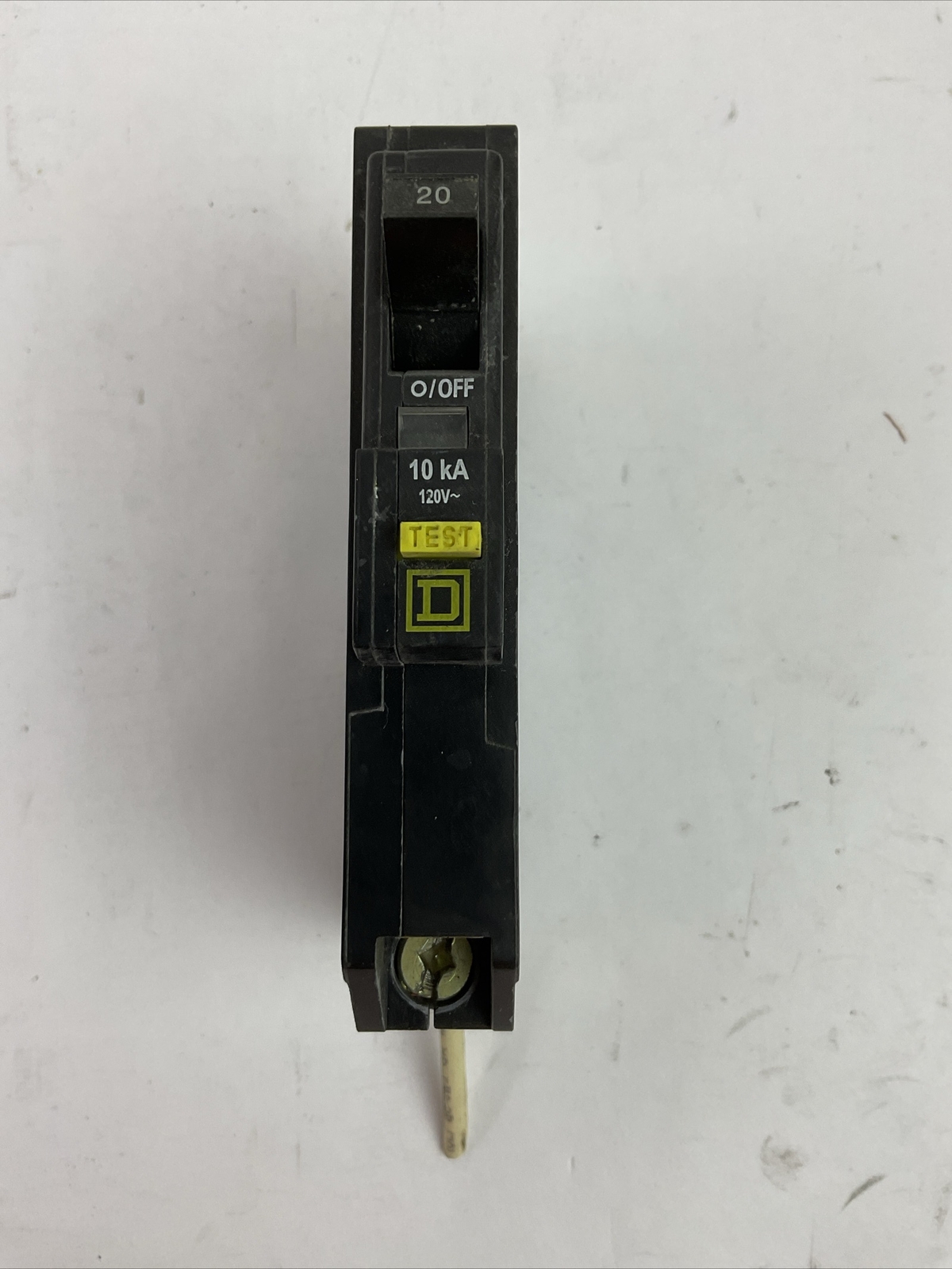 SQUARE D QO120GFI GROUND FAULT CIRCUIT BREAKER 1POLE 20AMP 120VAC