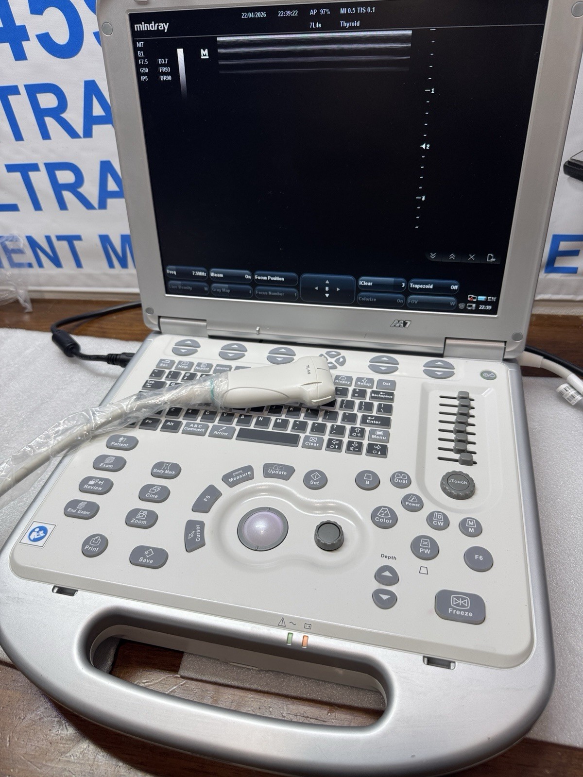 Mindray M7 With Linear Transducer 7L4S (YOU WILL RECEIVE WHAT IS IN THE PICTURE)