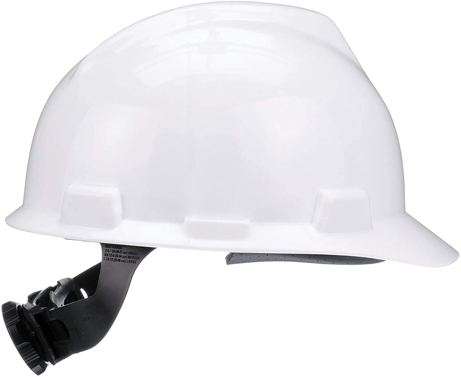MSA WHITE V Gard ANSI OSHA Construction Safety HARD HAT 4 PT Ratchet Suspension