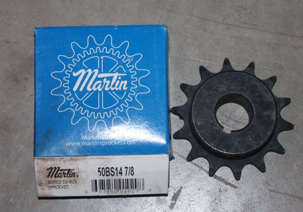 201712 New In Box; Martin 50BS14-7/8 Sprocket # 50; 14Teeth; 7/8″ID