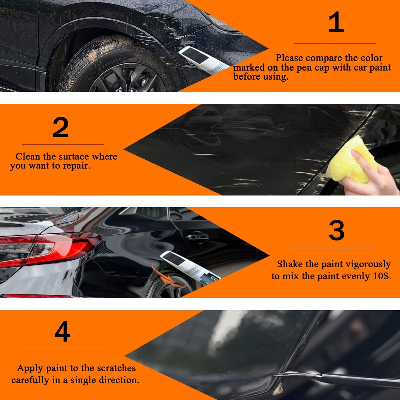 Touch Up Paint Pen for Honda Radiant Red Metallic Scratch Repair
