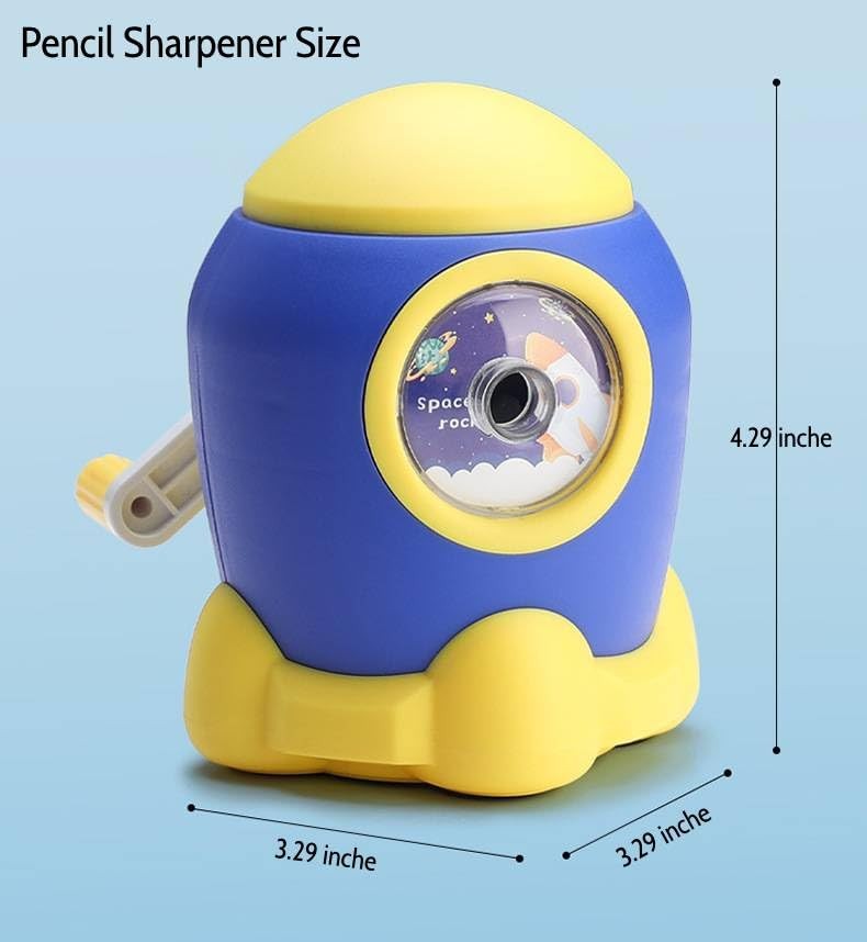 Manual Pencil Sharpener, Hand Crank Sharpener for & Adults, 6.5-8 mm Pencils …