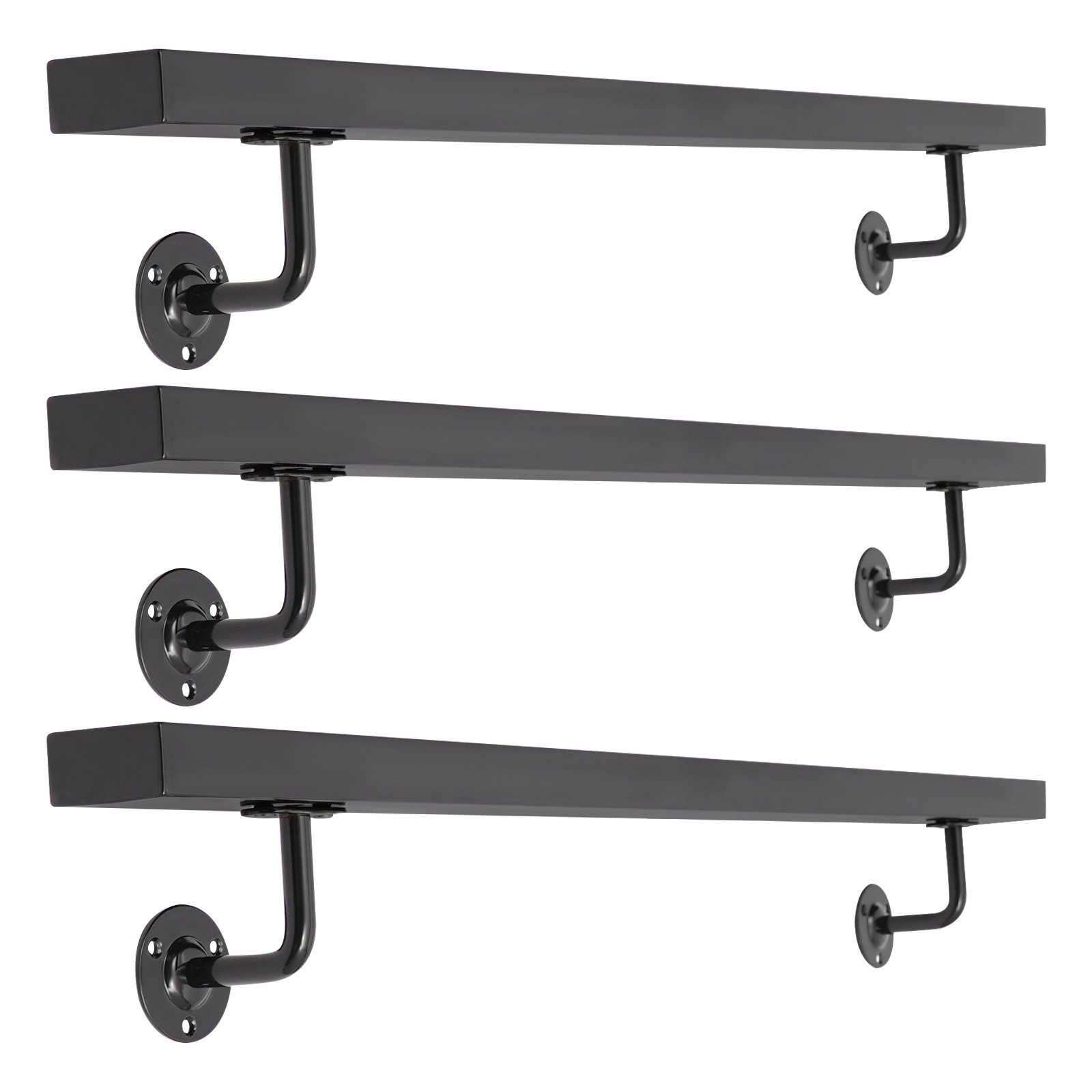 Stainless Steel Stair Rail 101×9.8cm – Baking Paint Wall Mount, 90kg Capacity