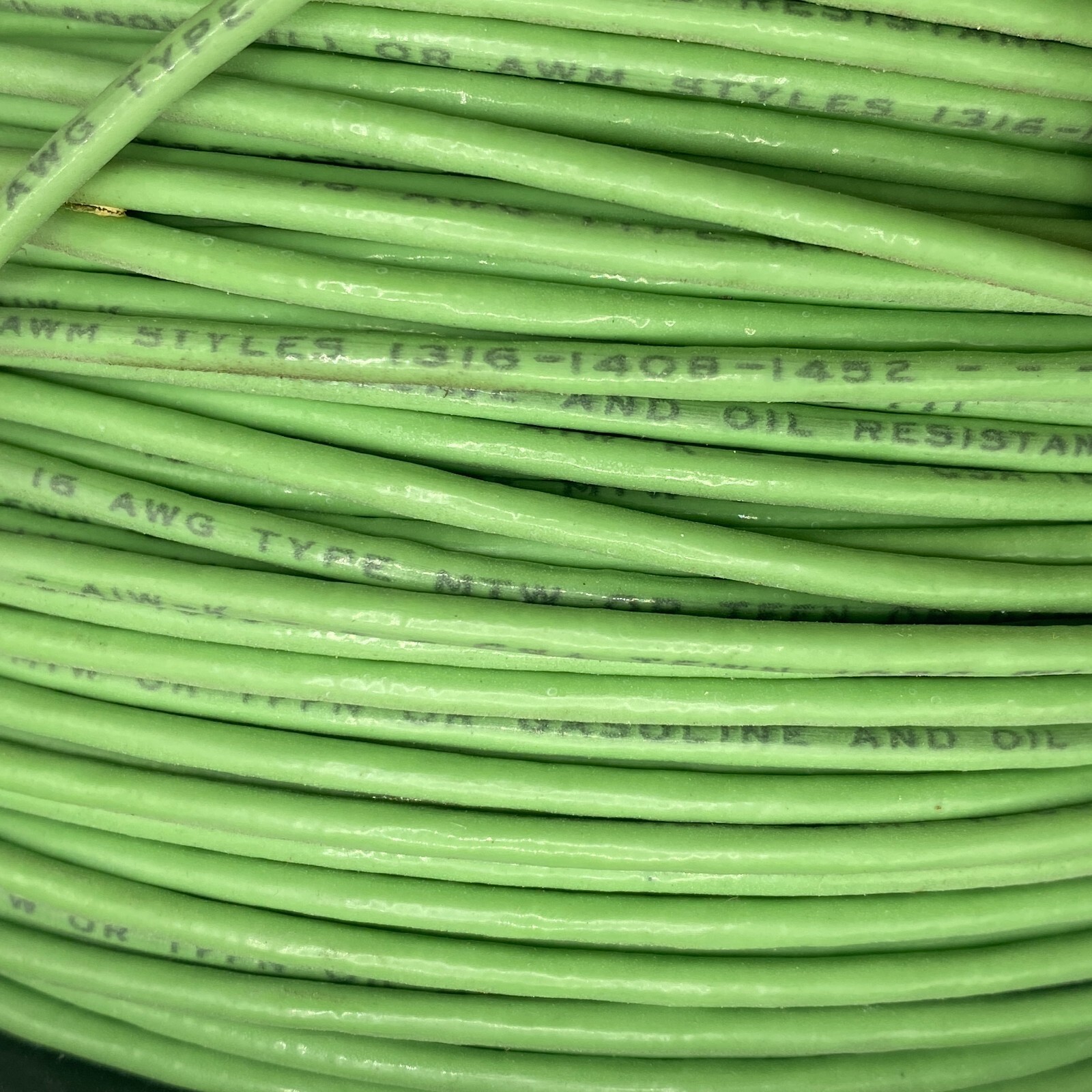 MACHINE TOOL WIRE 16 AWG TFFN OR MTW 600V GREEN 5.6LB 400 FT MADE IN USA 🎯