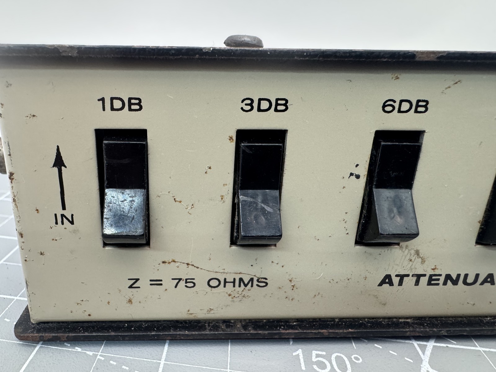 Vintage Step Attenuator 75 Ohms 1dB to 70dB BNC Connectors 1/2 Watt Max