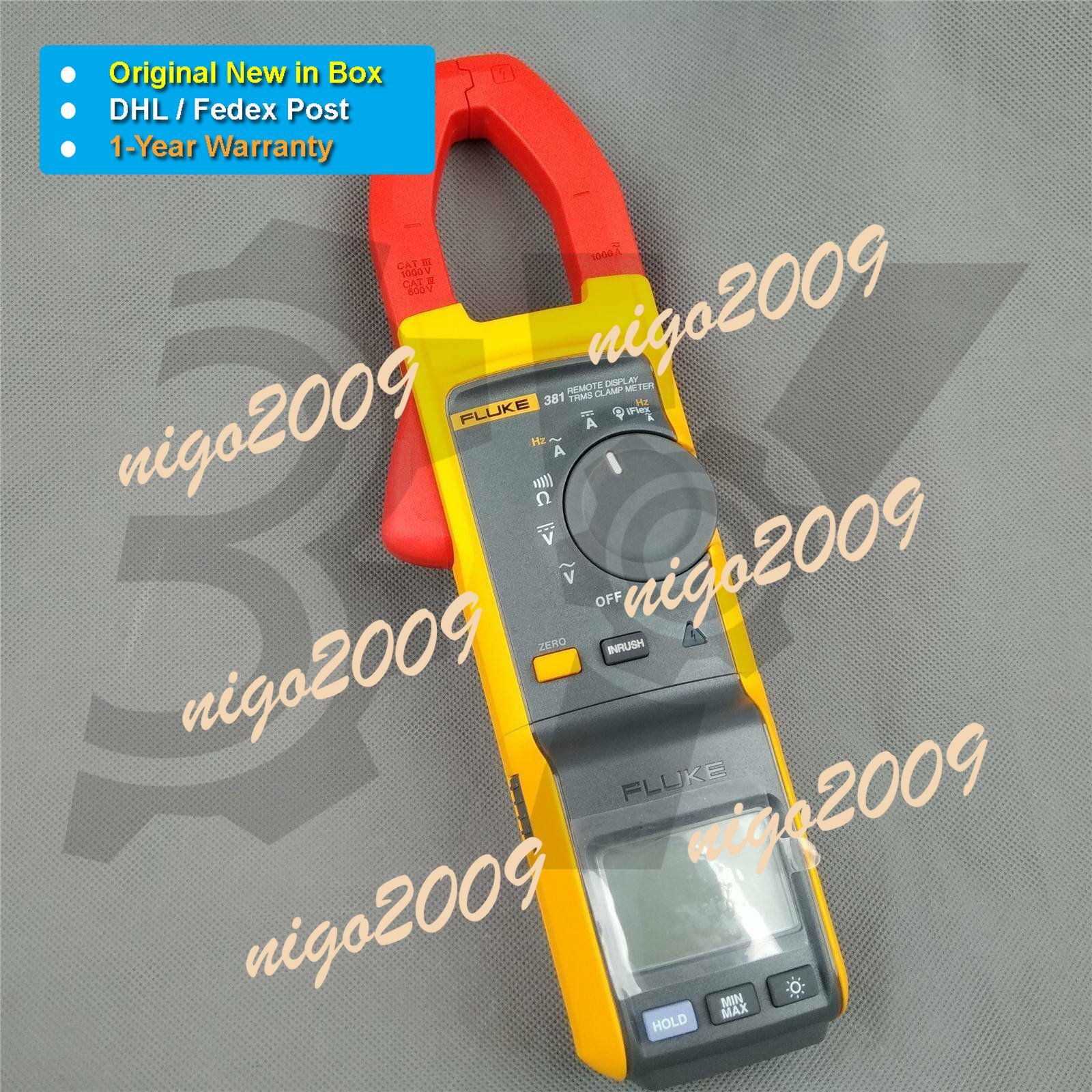 Original New in Box FLUKE 381 Remote Display AC/DC True RMS Clamp Meter DHL Fedx