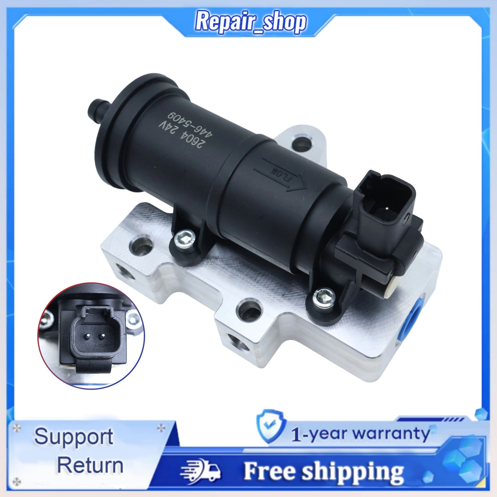 24V Fuel Transfer Pump 446-5409 For Caterpillar CAT C4.4 C6.6 C7.1 Engines