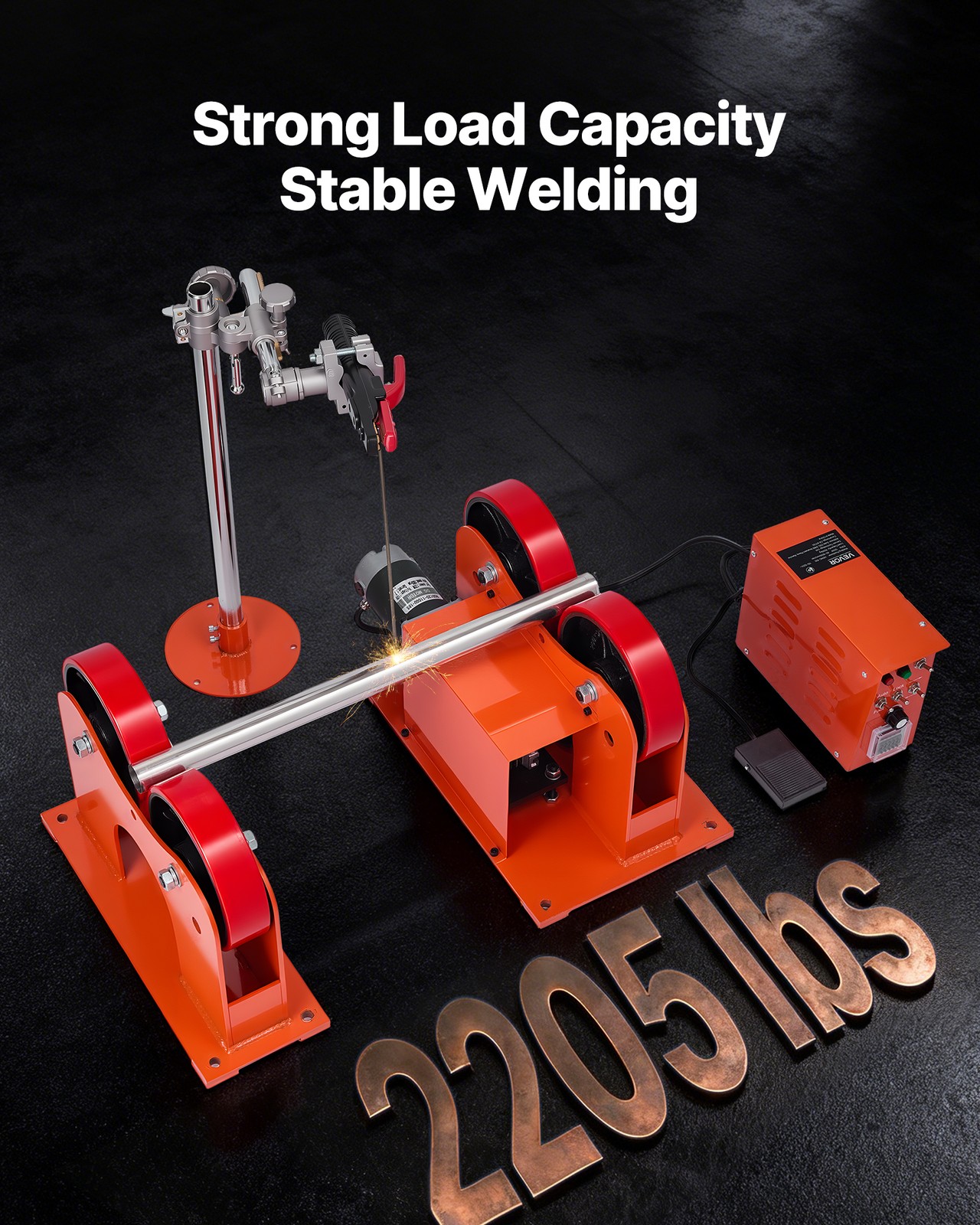 VEVOR Turning Rolls Linkage Roller 2205 lbs Capacity Welding Equipment Support