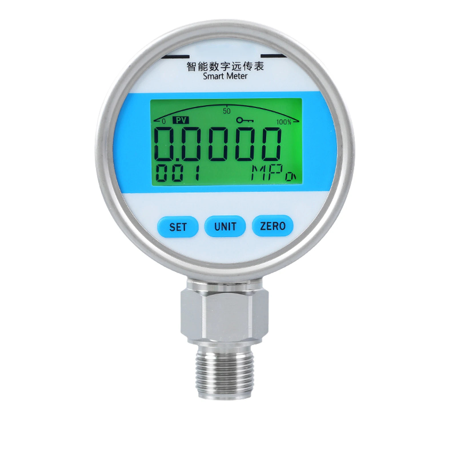 Smart Digital Pressure Transmitter 4-20mA RS485 Gauge Sensor G1/2 Stainles Steel
