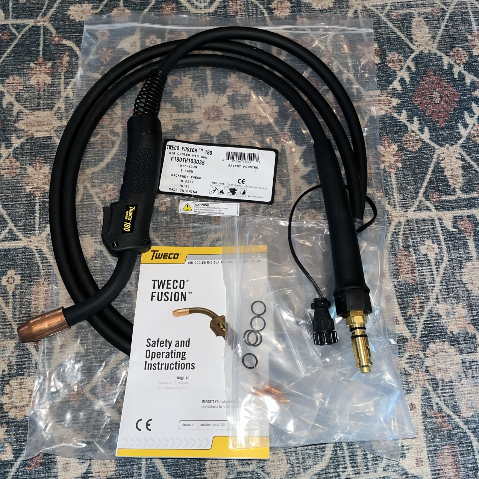 Tweco Fusion Mig Gun 180 F180TH103035 New 1017-1339 Miller Esab Lincoln