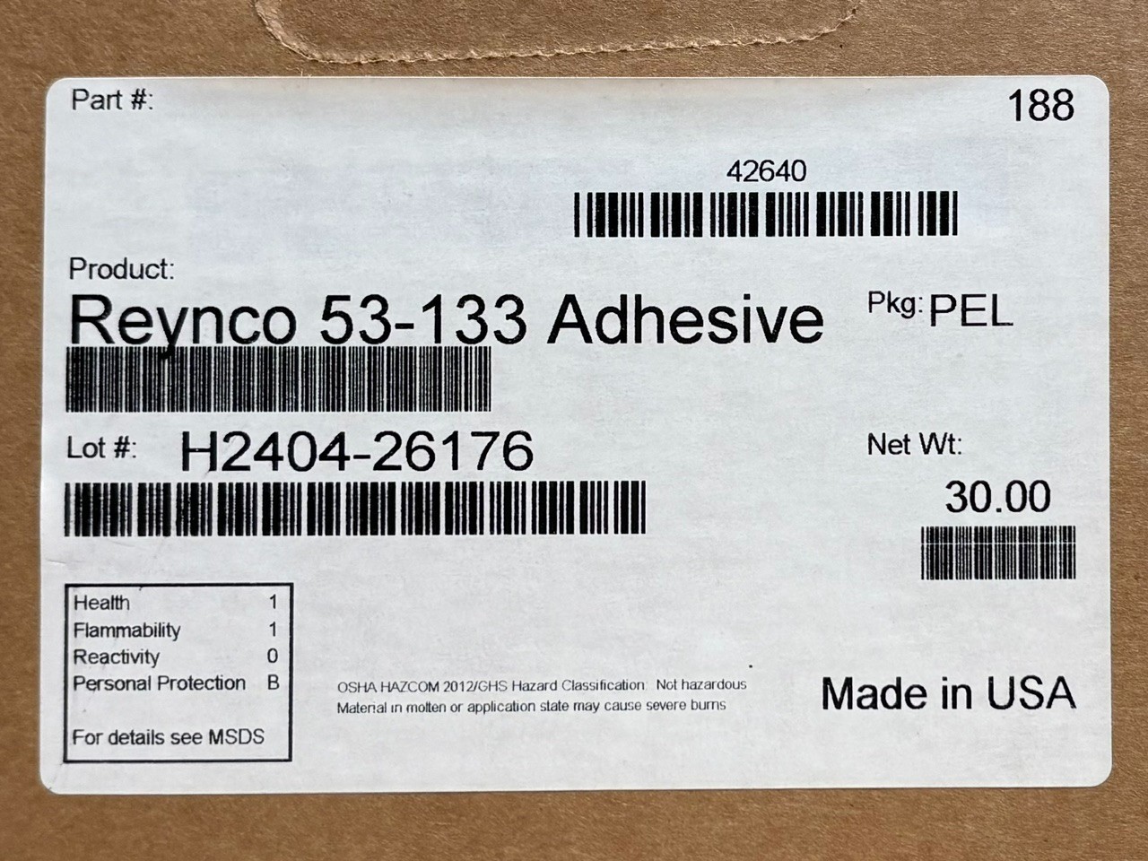 Reynco 53-133 PLW Adhesive ( Hot Melt Glue Pellets )