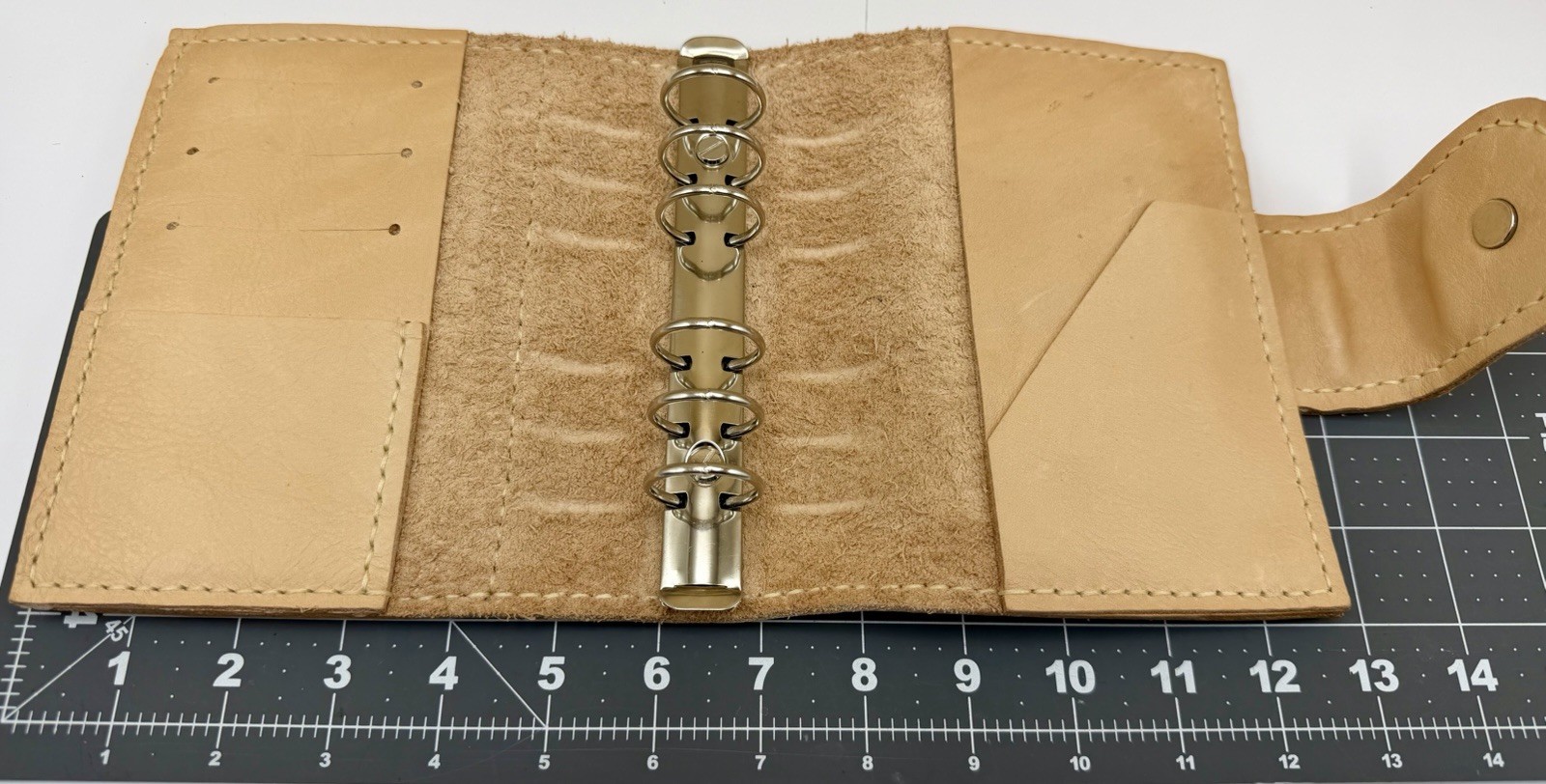 Love Paper Plan Personal Size Leather Planner 25mm Rings Natural Veg Tan