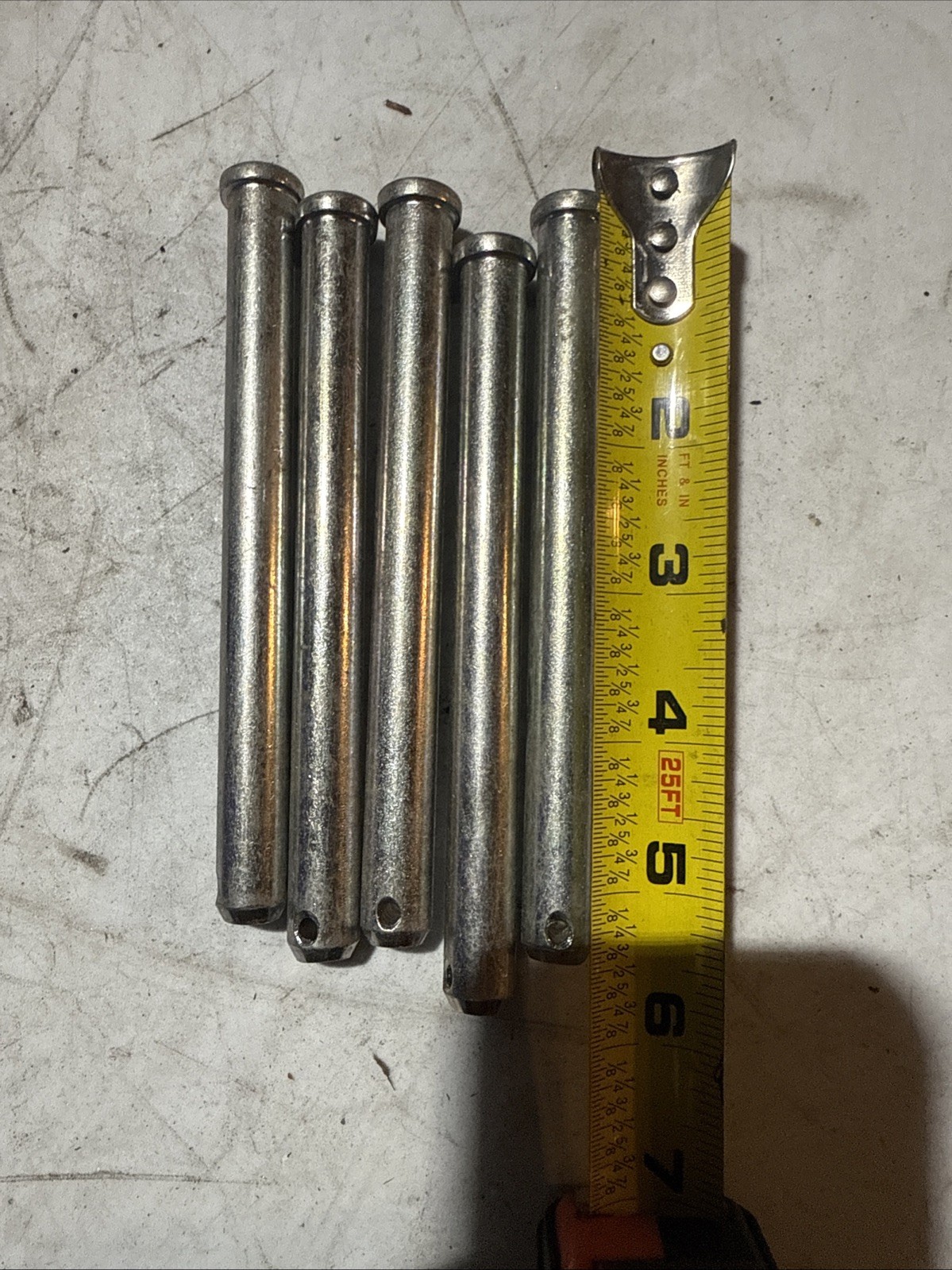 1/2 x 5″ Inch Clevis Pins Low Carbon Steel Zinc-Plated Cotterless – 5 Pack Qty