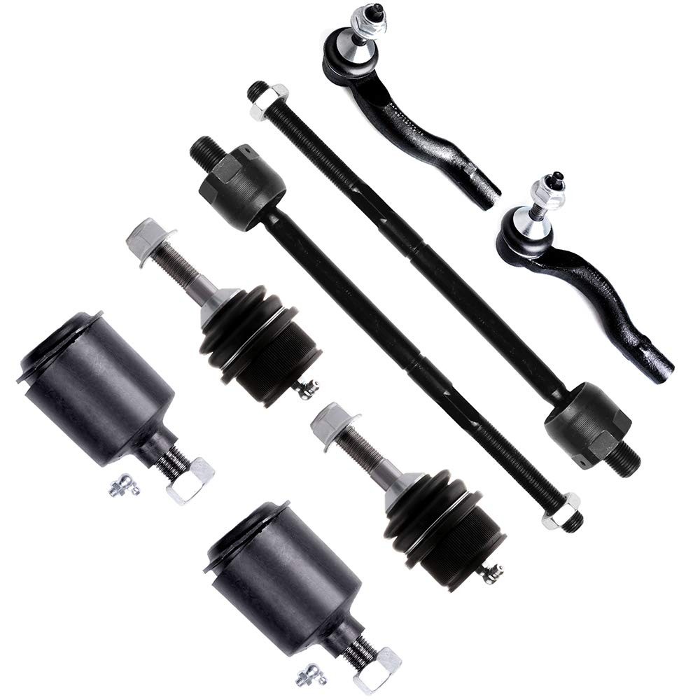 8pcs Front Suspension Kit Inner Outer Tie Rods Upper Lower Ball Joints 2003-2005