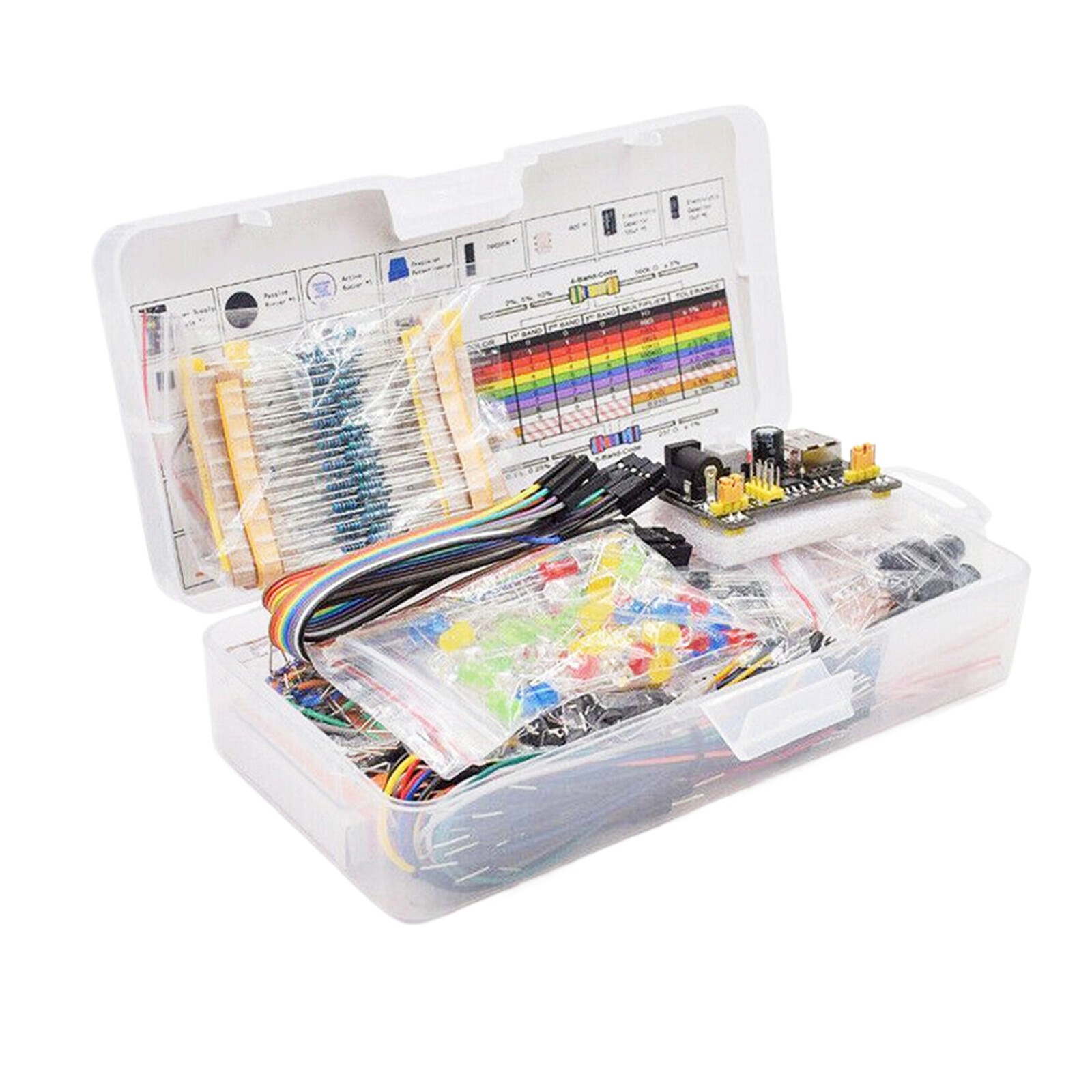 830Pcs DIY Electronic Starter Kit for Arduino UNO R3 with Breadboard & Componecq