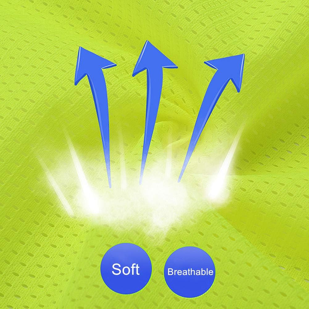 Reflective Safety Vest for Men & Women High Visibility Class 2 Vest with Pockets