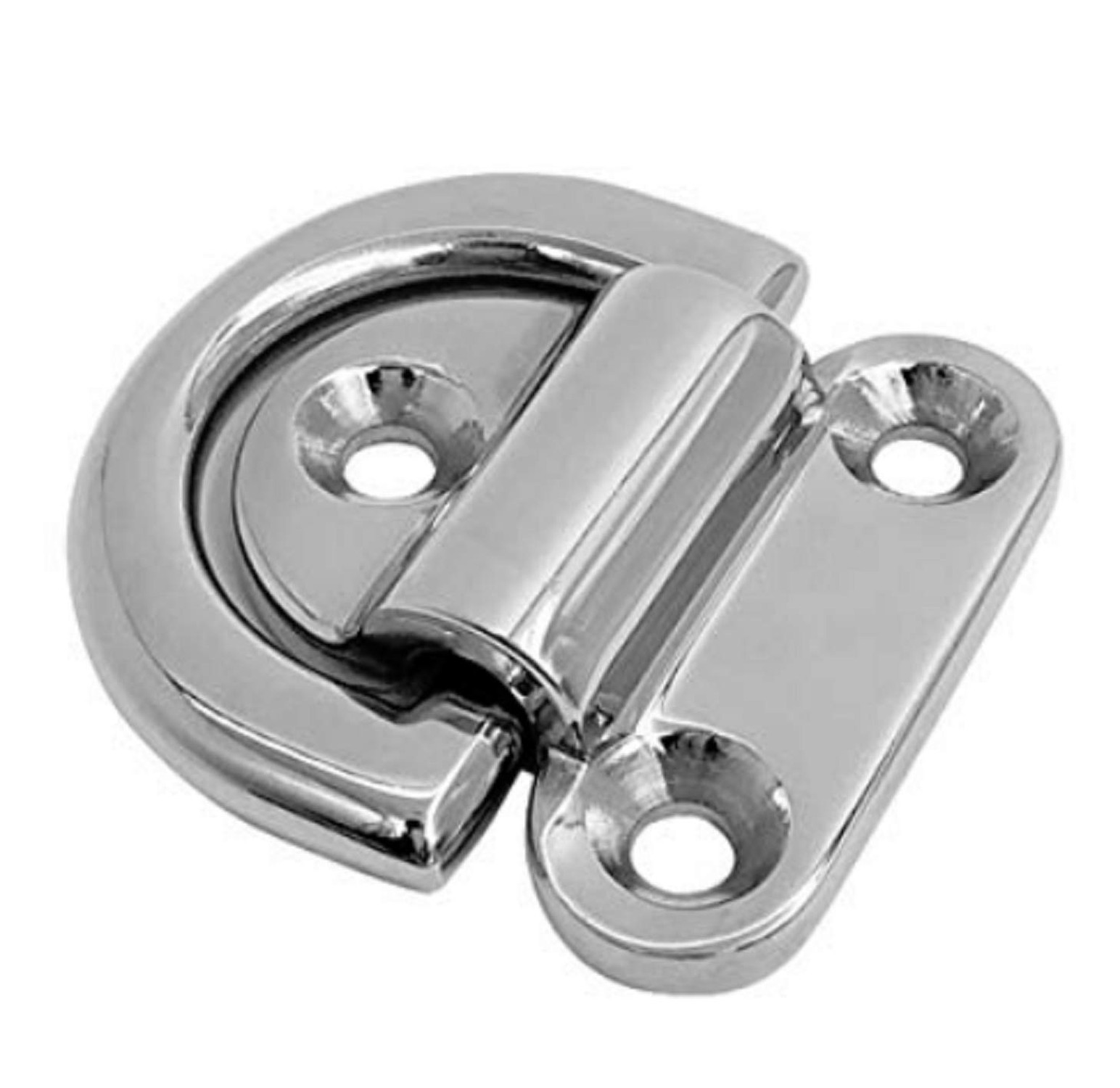 Two Marine Grade Stainless Steel Folding Pad Eye 1/4″ Sliver