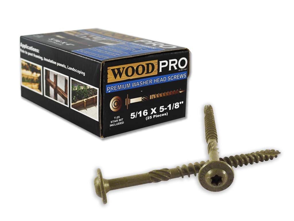 WoodPro Fasteners ST516X518-25PC 5/16-Inch by 5-1/8-Inch Length Round Washer …