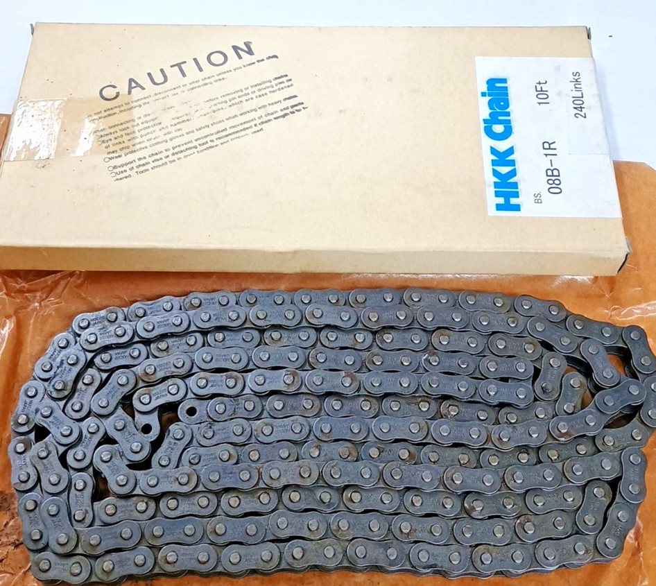 HKK Roller Chain 08B-1R 10′ 240 Links