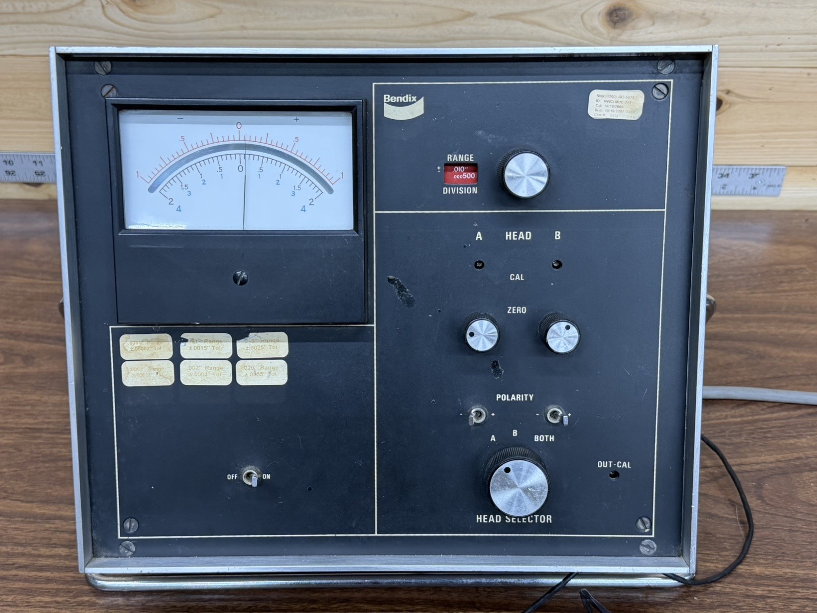 Vintage Bendix Type BX Model I Electronic Indicator Gauge Inspection T-225 Probe