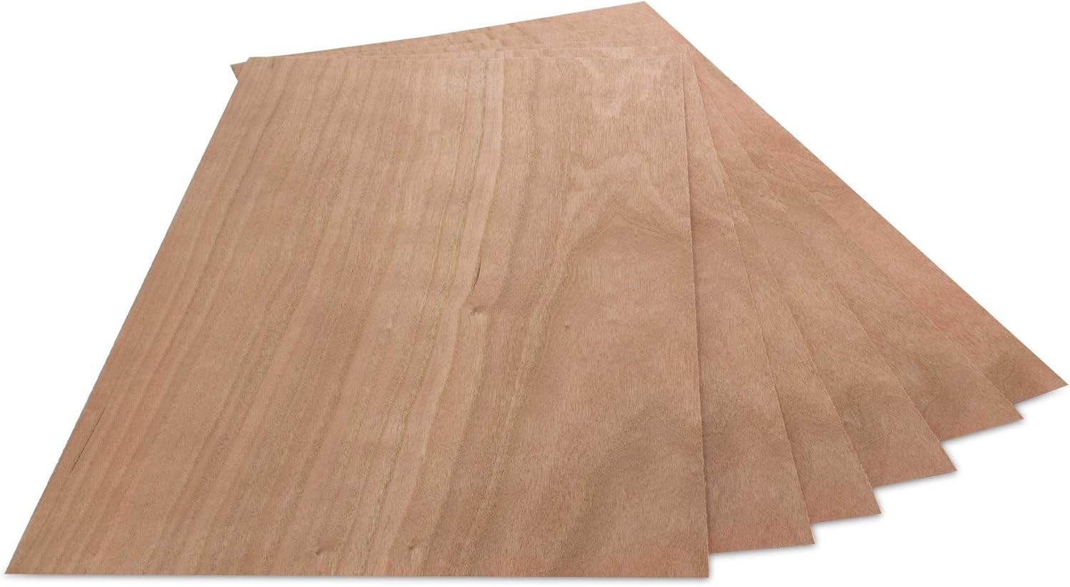 Versatile Cherry Wood Veneer Sheets – 6 Pack, Ideal for DIY and School Projects