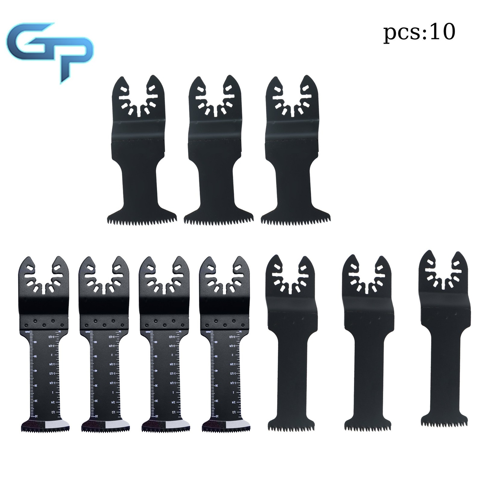 10 pieces Japanese Tooth Extended Oscillating Blades Multi Tool Blades Kit