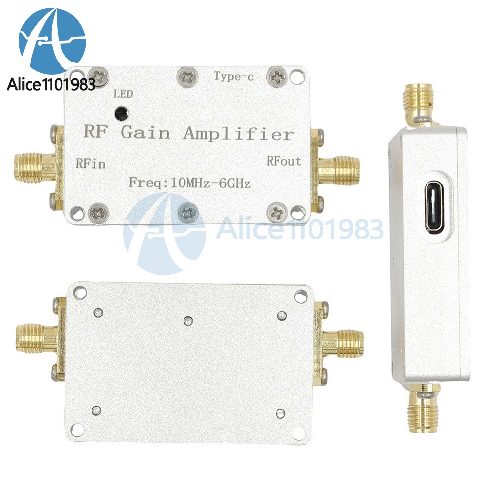10M-6GHz Low Noise Amplifier Gain 10-40DB LNA RF Amp Signal Driving Receiver