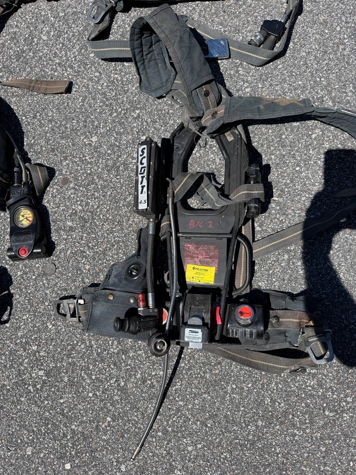 Lot of 4 Scott 4.5 AP75 SCBA Air Pak PACKs For Parts – Untested
