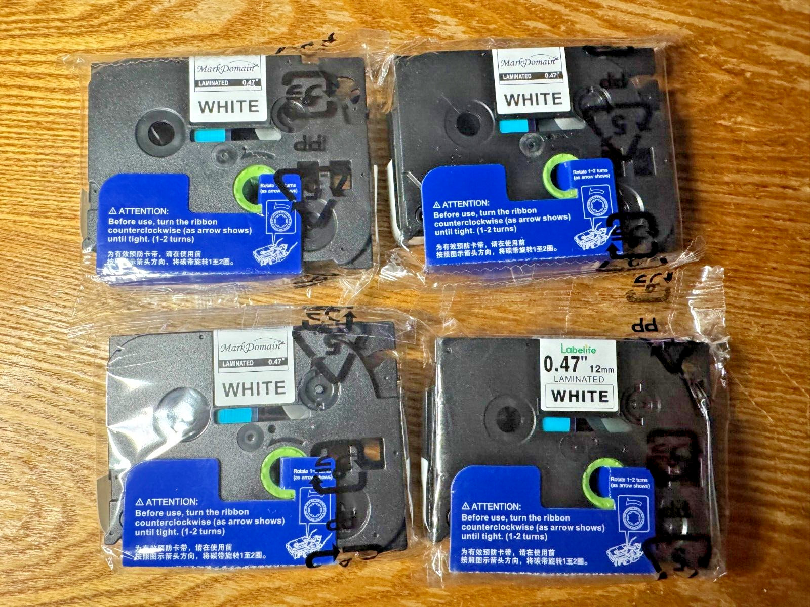 Compatible Brother Label Tape TZ-231 TZE-231 Replacement 12mm Laminated 4 Pack