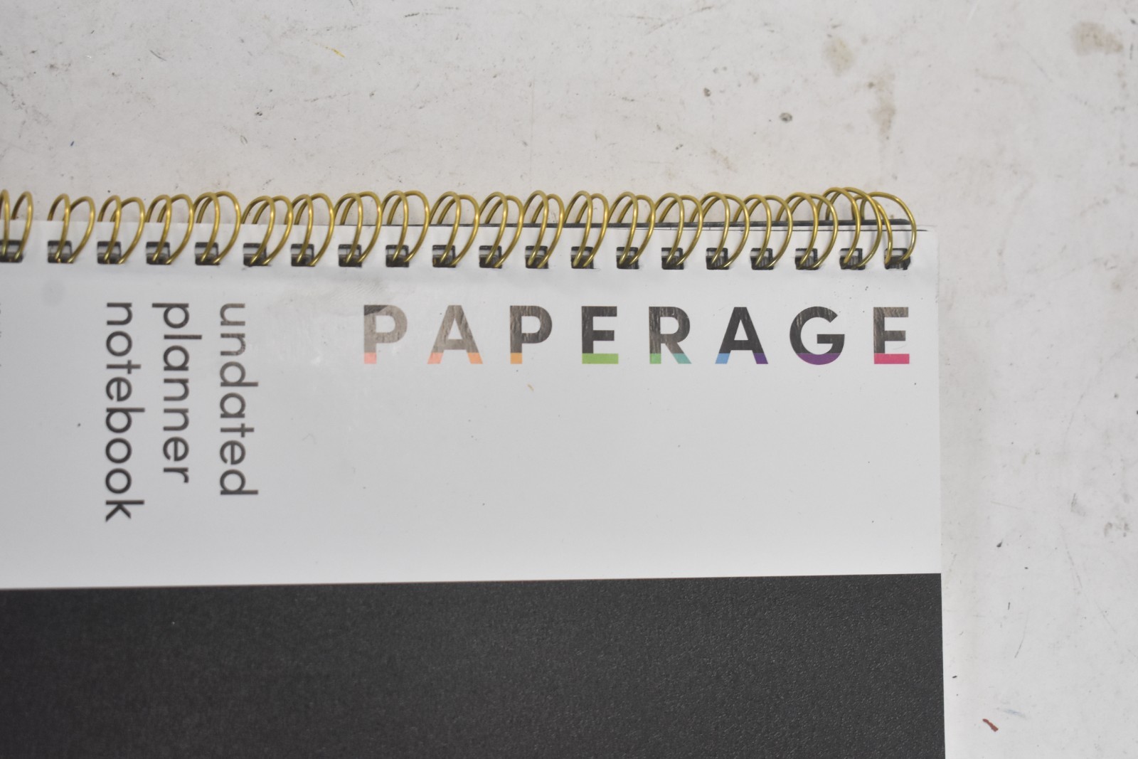 Paperage Undated Daily Planner & To Do List Notepad Black 8.5″x11″ Spiral Bound