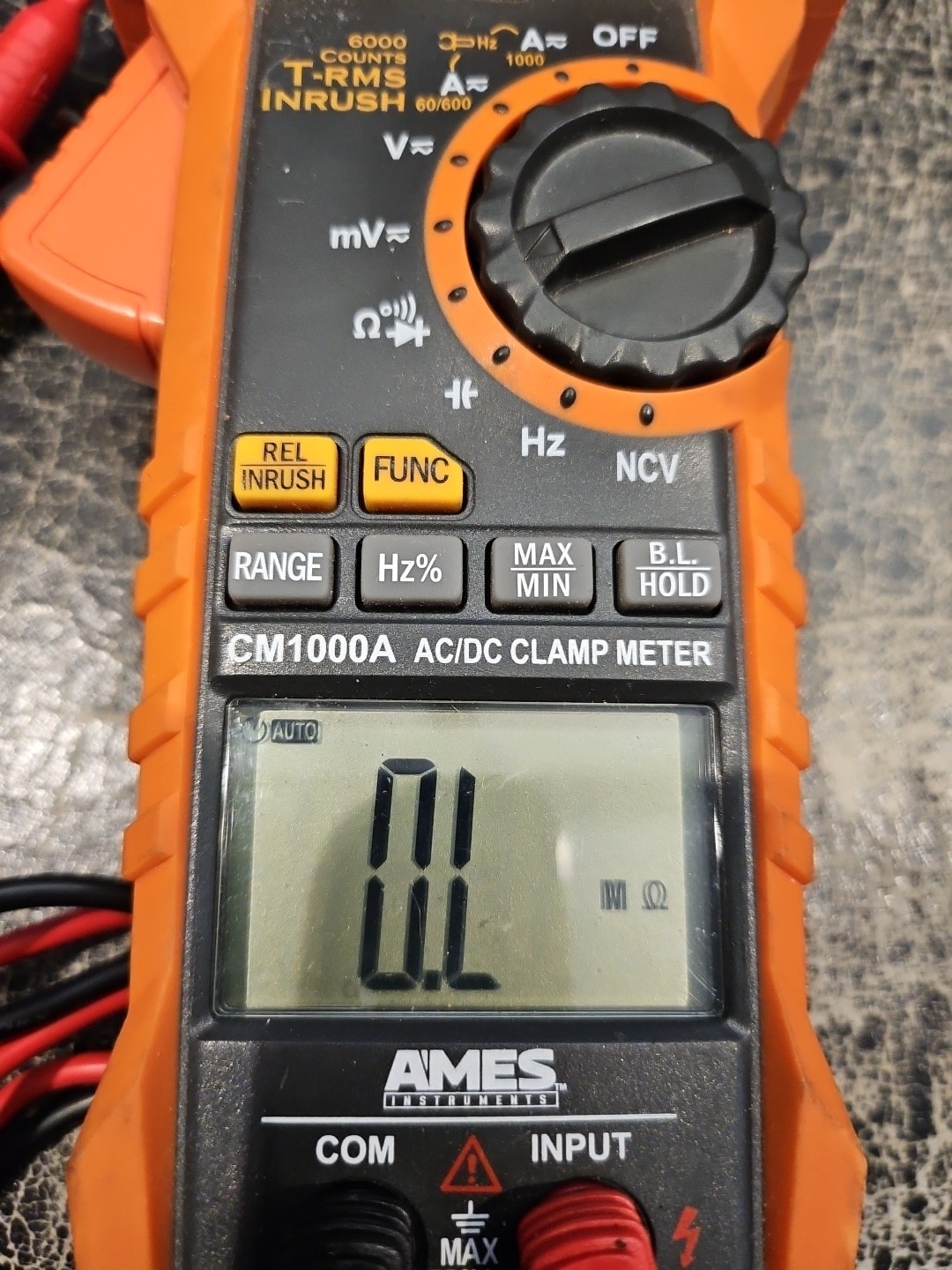 Ames AC / DC Digital Clamp Meter Cat lll 1000V CAT IV 600V CM1000A T-RMS INRUSH