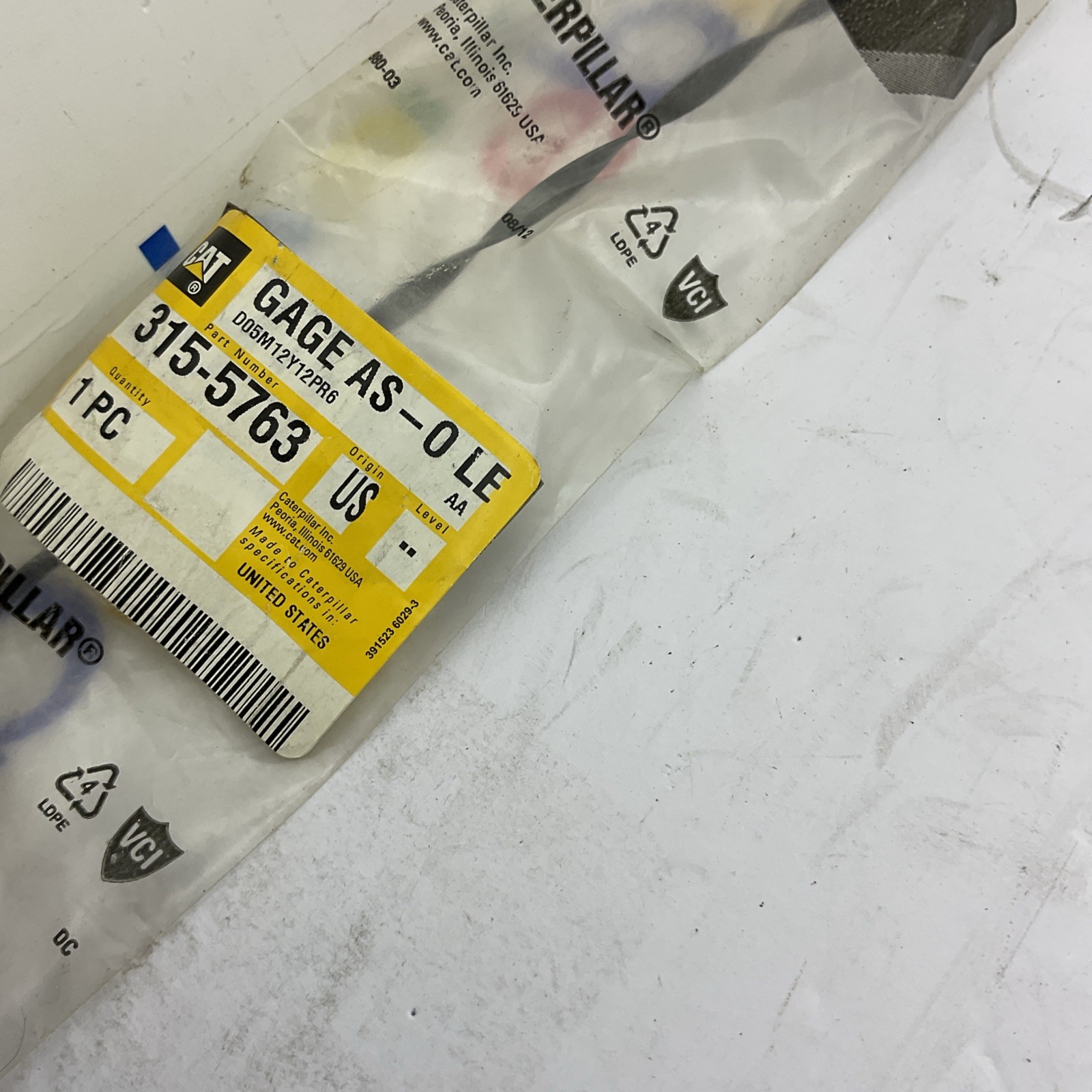 Caterpillar 315-5763 Genuine Oil Level Gage Assy (Dipstick) CAT C7 Truck Engines