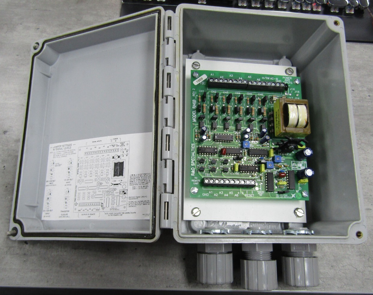 😏HOFFMAN INDUSTRIAL CONTROL PANEL ENCLOSURE NEMA TYPE 4/4X/2/13 A864CHSCFG