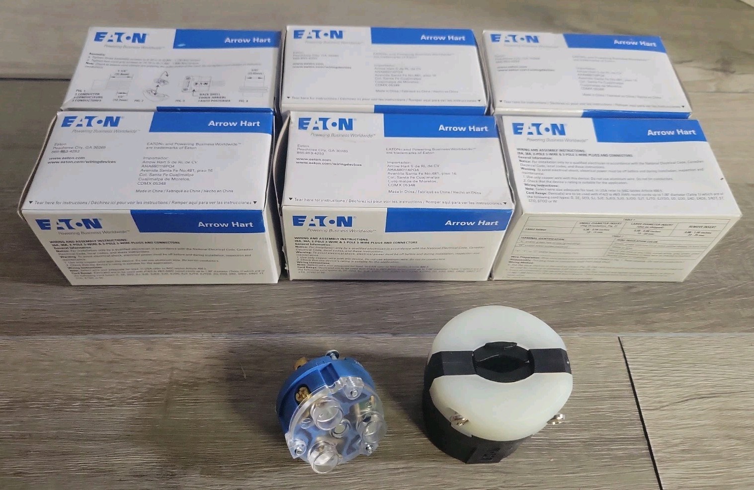 Eaton AHCL620P Twistlock Plug 20 Amp 250 Volt 3W Blue L6-20P (Lot of 6)