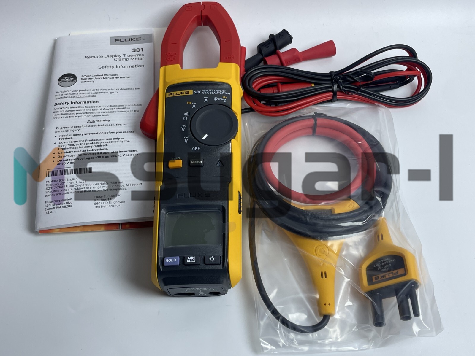Fluke 381 Remote Display True RMS AC/DC Clamp Meter with iFlex NEW