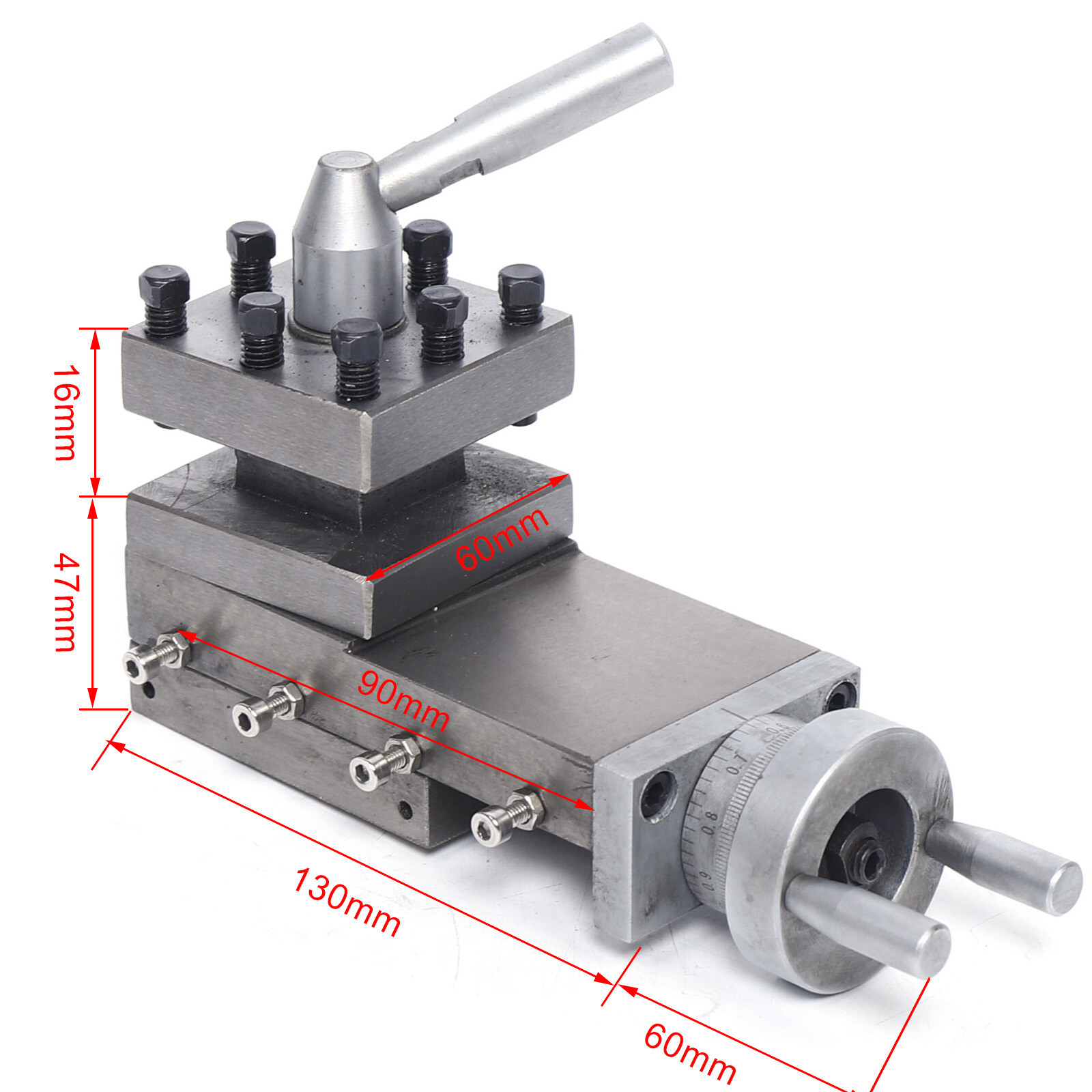 7.09″ Swing Lathe Tool Slide Compound Lathe tool holder tool post 180MM Swing US
