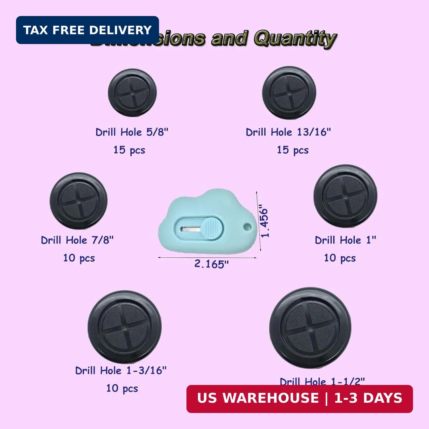 65Pcs Round Rubber Grommets kit 6 Sizes Double Sided Rubber Grommets for Wiring