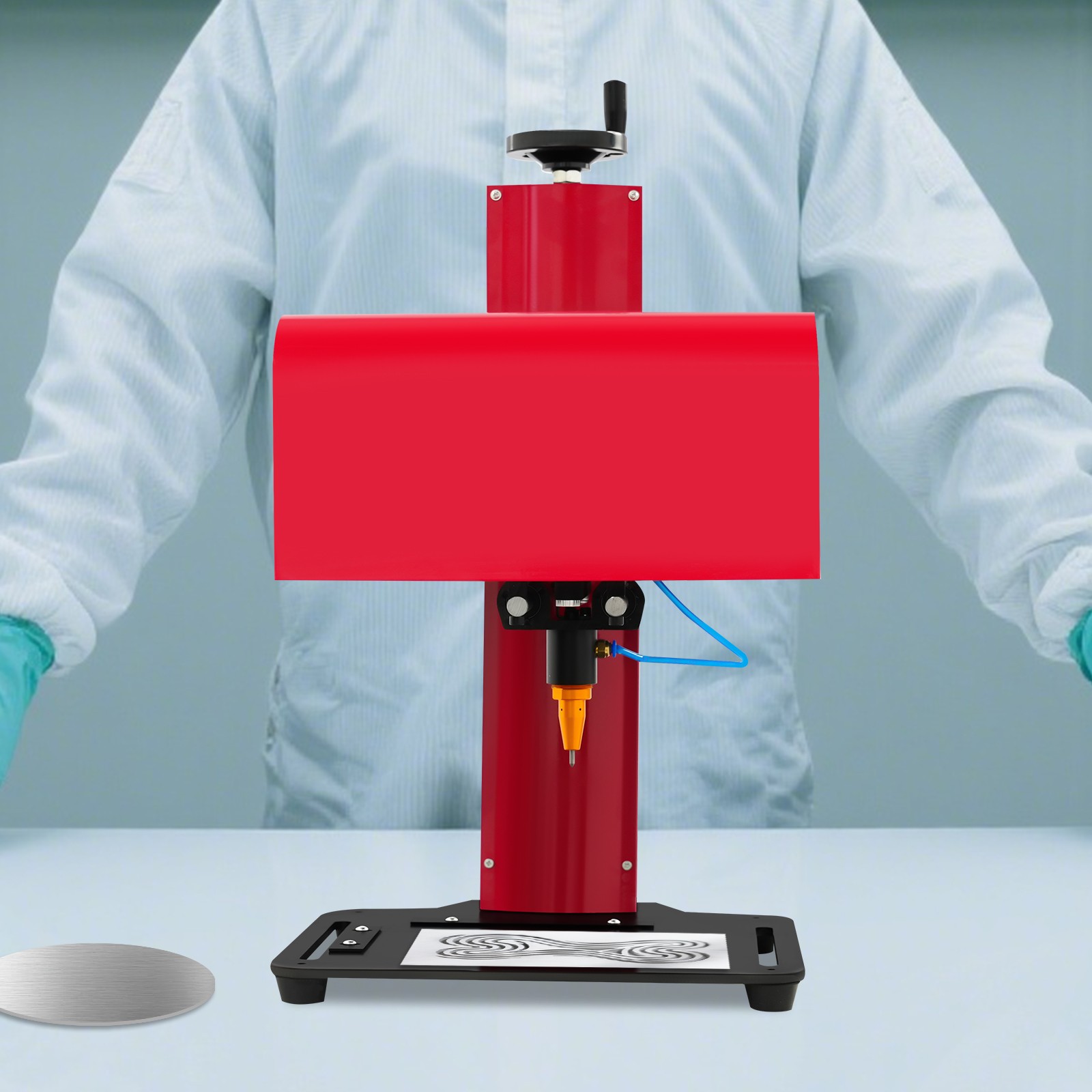 Pneumatic Dot Peen Marking Machine Benchtop For Metal Nameplate Marking