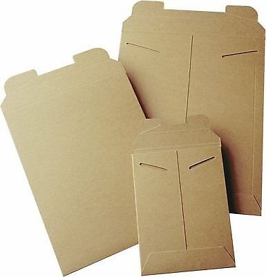 25 13 x 18 Kraft No Bend Tab Lock Mailers Rigid Flat Photo Document Envelopes