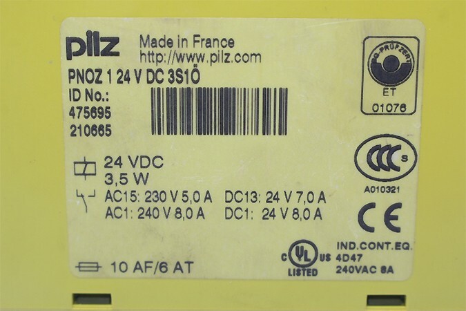 Pilz PNOZ 1 24V DC 3S1O Safety Relay 475695