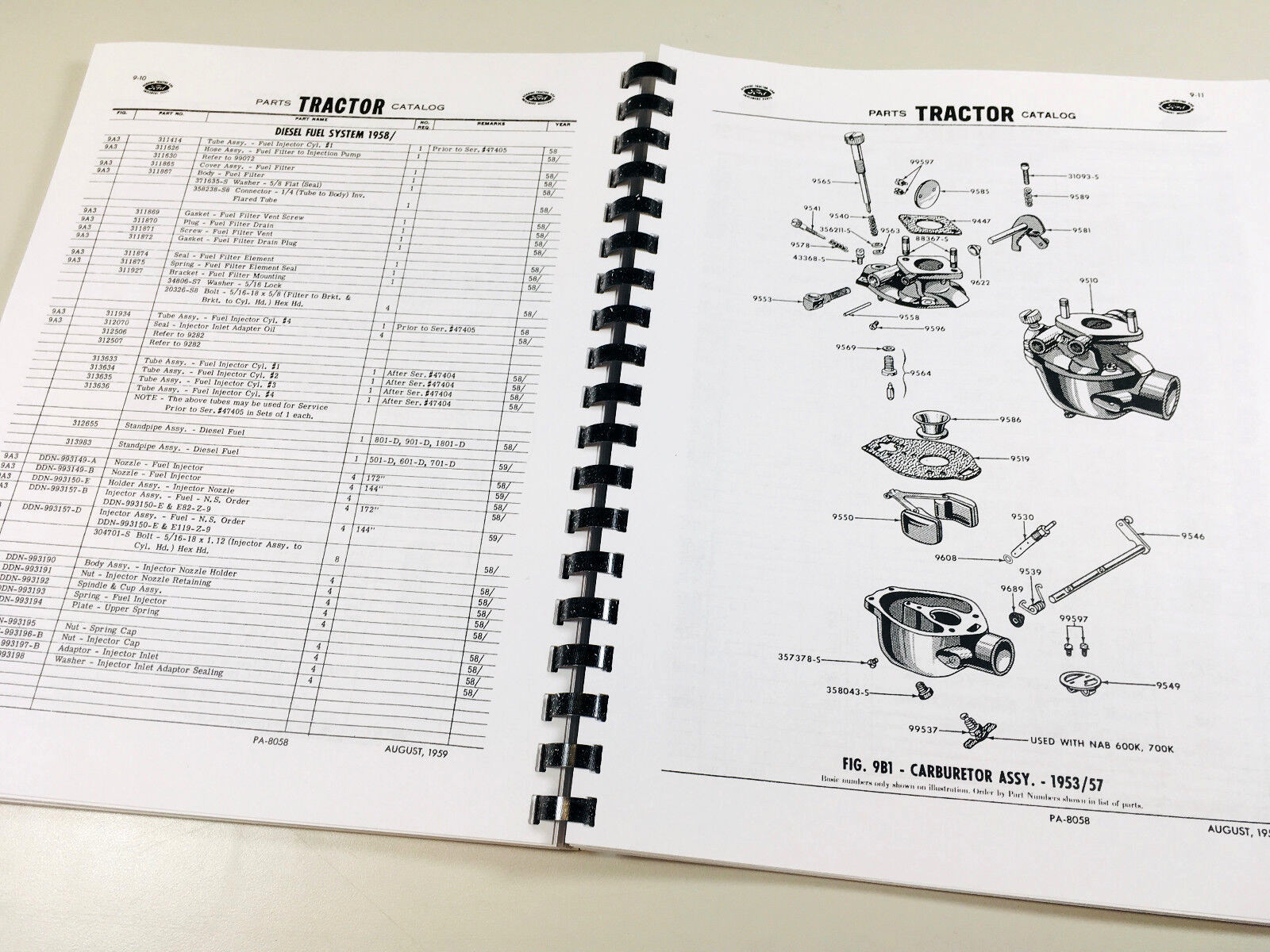 Ford NAA 1953-1959 Tractor Service Parts Operators Manual Shop Repair Set Owner