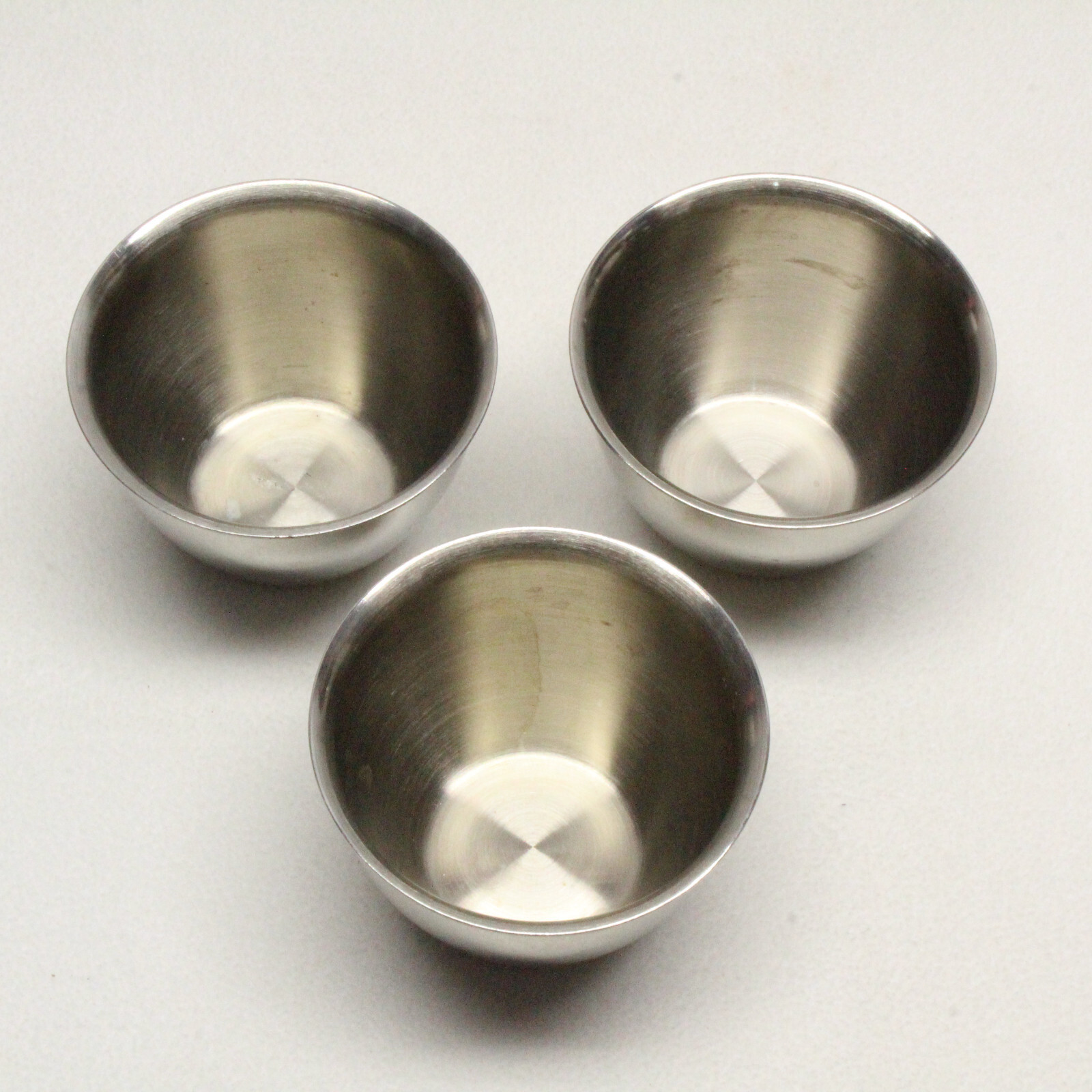LOT OF 3 GRAFCO Stainless Steel Small Iodine Cup 3-1/4″ x 2″ 6-Oz Dappen Dish