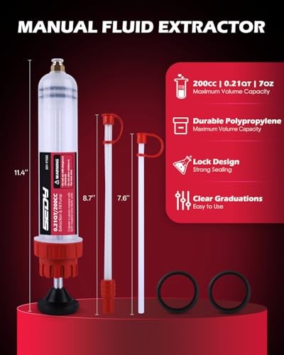 Fluid Extractor – 200Cc Multi-Purpose Syringe, Oil Suction Pump, Manual Ext