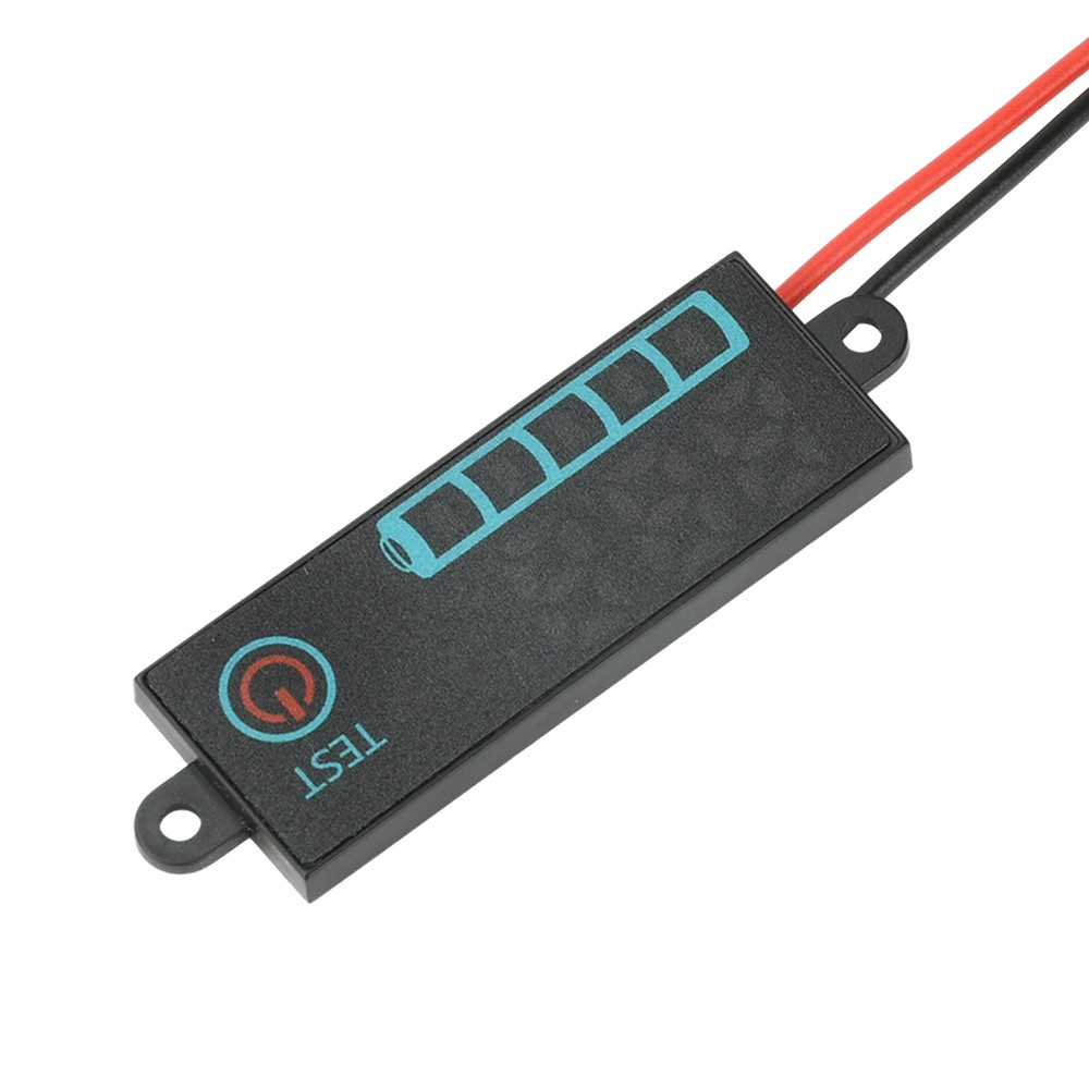 LED Voltage Acid/Li-ion Battery Level Indicator Display Panel w/Power-Off Memory