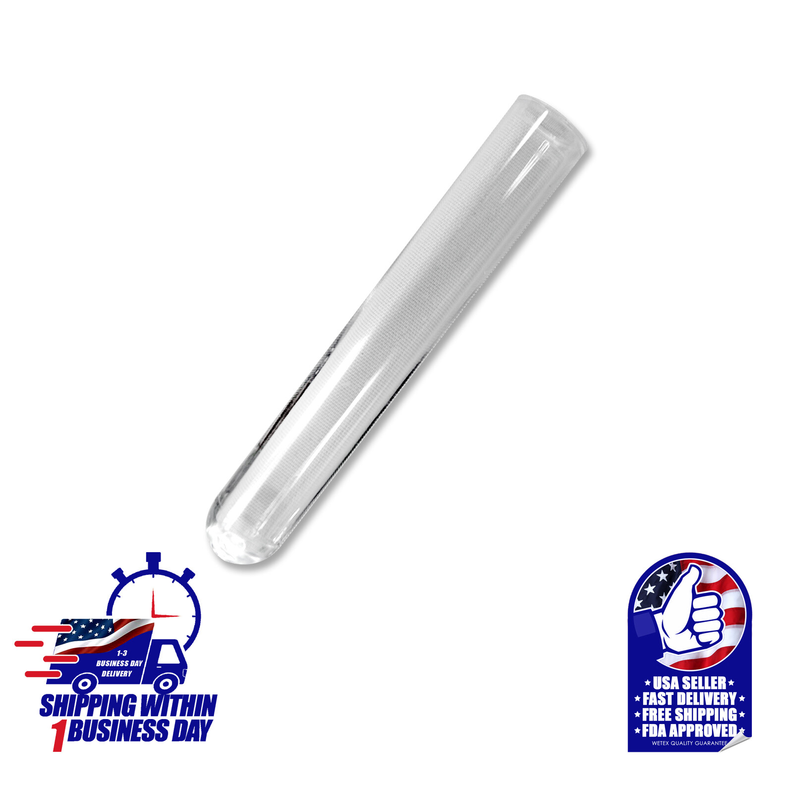 CLEAR POLYSTYRENE TEST TUBES: 16X100MM, RIMLESS, EXP 09/2028