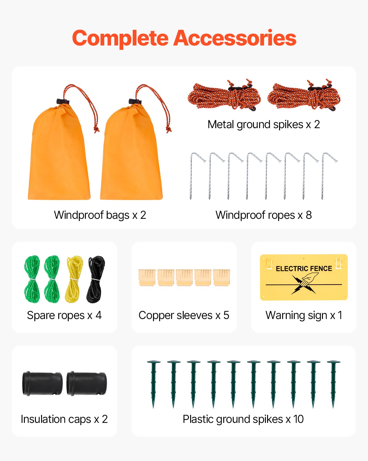 Uimoso Portable Electric Fence Netting 50″H x 164’L & Livestock with Mesh & Post