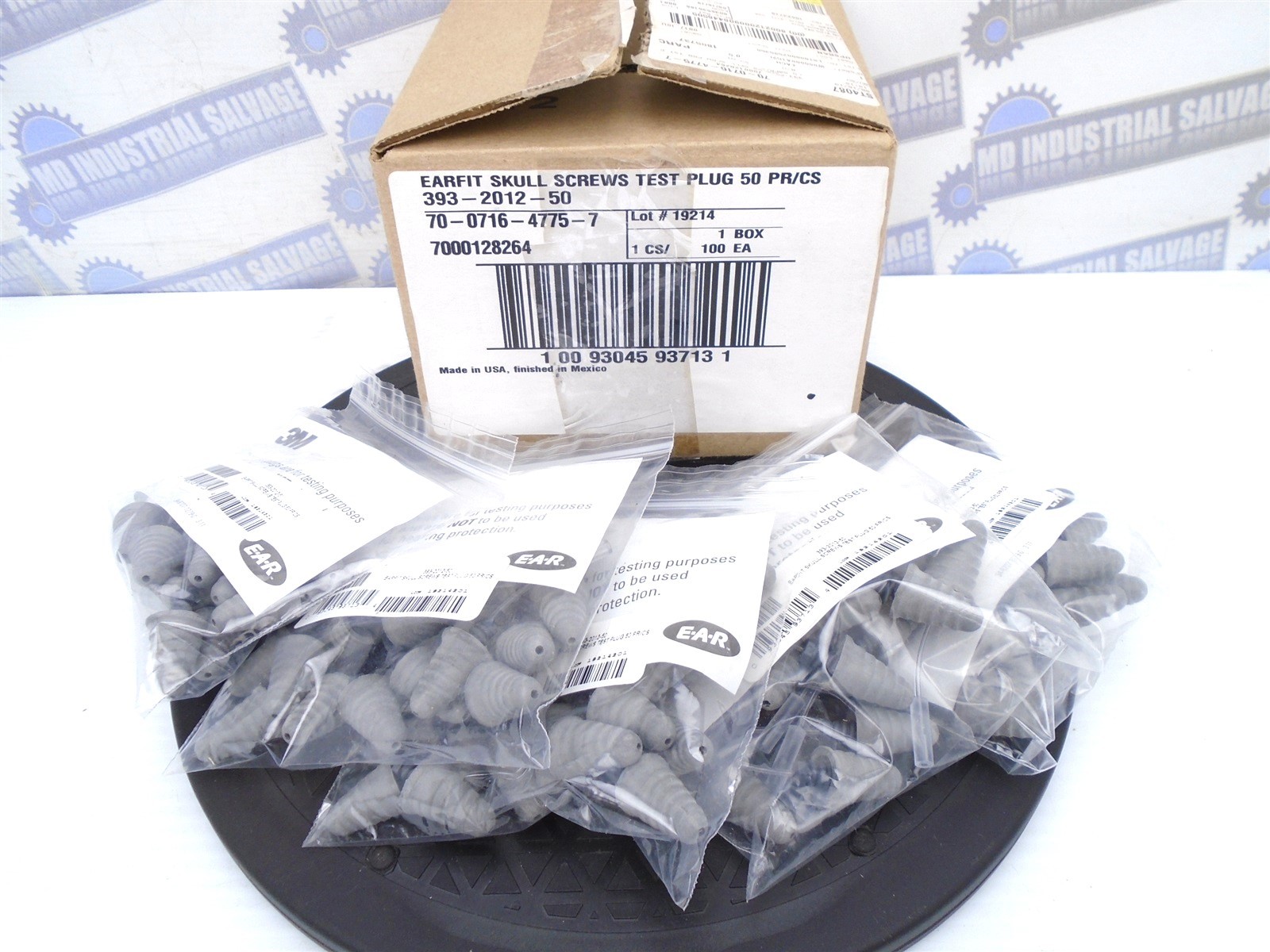 (50 Pair) 3M – 393-2012-50 – E-A-Rfit SKULL SCREWS Test PLUGS – (NEW in CASE)